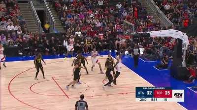 [Highlight] Cameroonian countrymen Pascal Siakam and Christian Koloko connect on a pick and roll