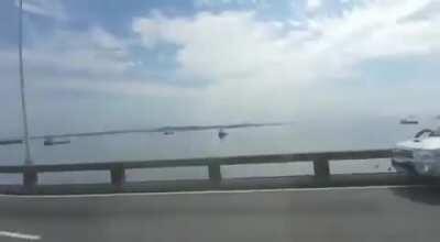 Briga de trânsito na Ponte Rio-Niterói