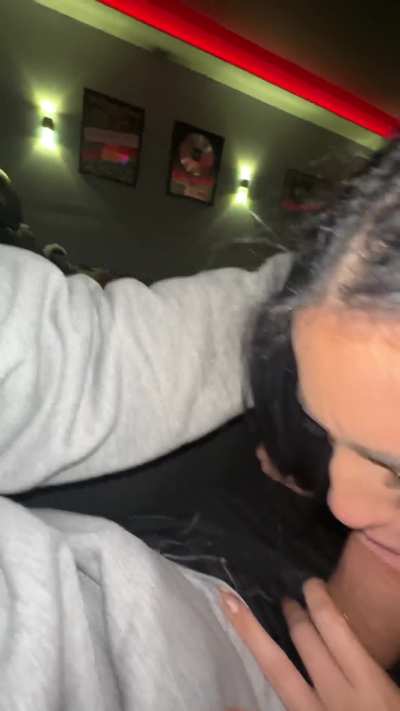 Boyfriend wakes up to me sucking his friend