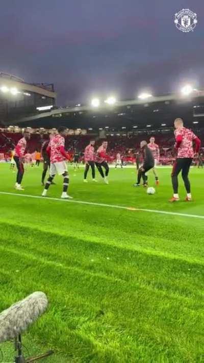 Phil Jones' nutmeg during training