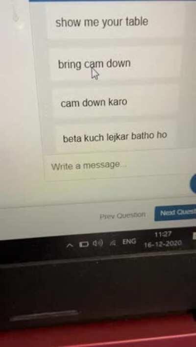 The proctor of my exam was a bit too strict I guess.