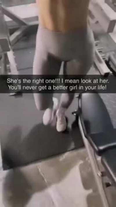 Beautiful blonde working out cheats with bbc at gym