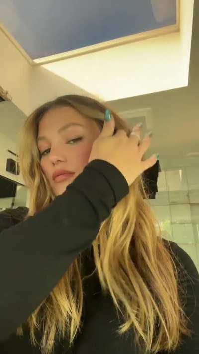 getting her hair done | TikTok November 2023