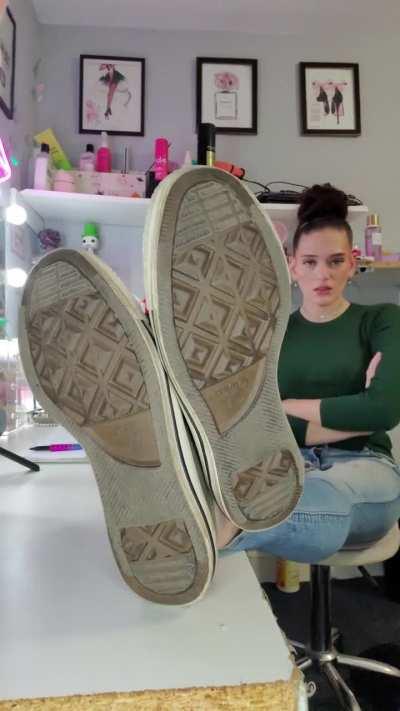 Lick the bottom of my shoes spotless. Stick your tongue in every little crevice and make sure you get every piece of dirt. When you are done you will clean my soles and suck my toes.