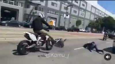 HMFT after I pop a wheelie without paying attention to the road
