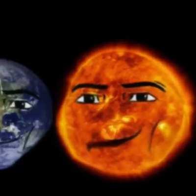 Tierra y sol bailando