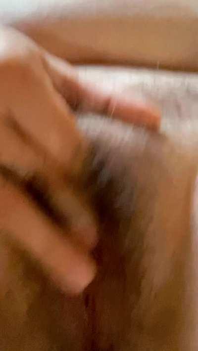 Stroking my furry kitty