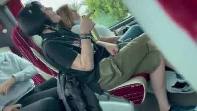 Two shitfaced women literally just off the flight fight over a vape en-route to hotel