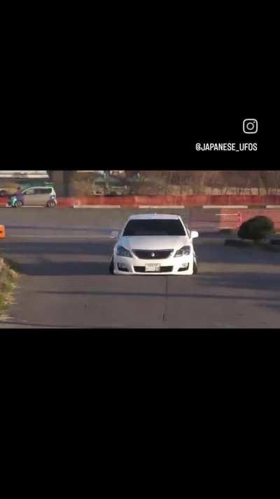 Stance cars leaving stance event