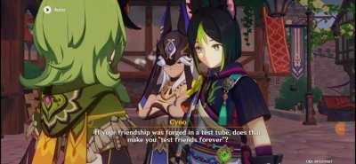 Cyno's joke managed to break the game apparently