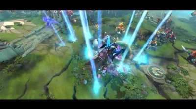 Skywrath and Venge with new arcanas fly off together after they win together.