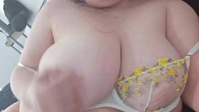 Suck on my huge tits while they bounce so much