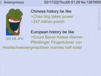 chinese history vs european history