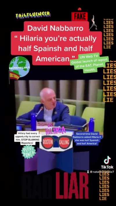 UN Dr. Nabbarro “Hilaria you’re actually half Spanish and half American” Uh-huh!