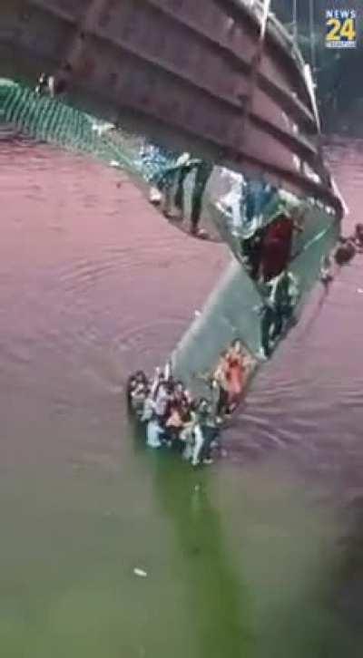Century old bridge collapses.