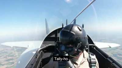 New T-7A trainer (as the T-X) performing first inverted flight testing.