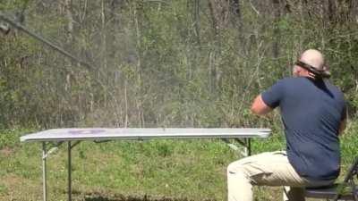 man survives a gun part to the face, and a piece of metal through his throat and into his lung.  