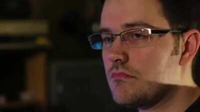 James browsing twitter in 2015