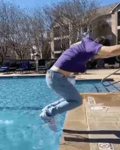 Nearly impossible backflip