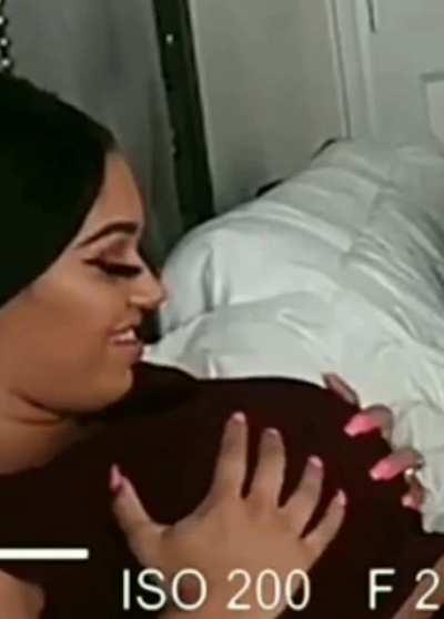 Bianca playing with boobs slow mo