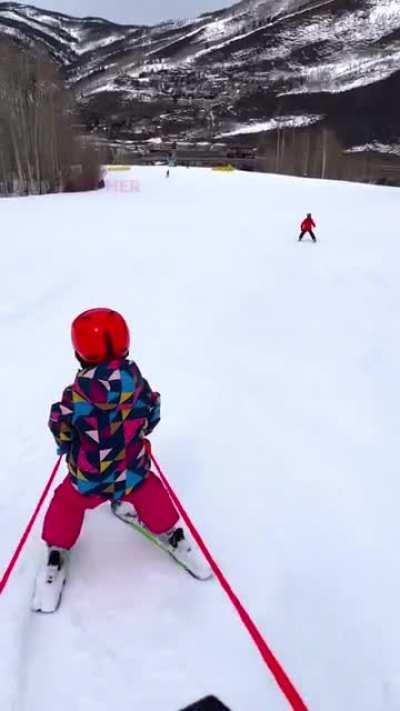 Mic’d Up 3 Year Old Learning To Ski