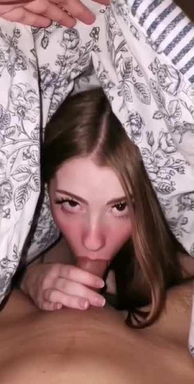 playing fort with the neighbour's daughter