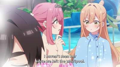 Rentarou caught Karane glancing at Nano and Hakari's confections.