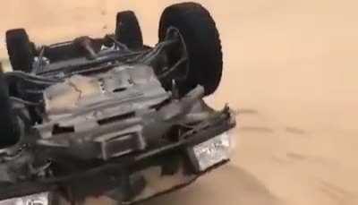 To help a friend stuck in the sand