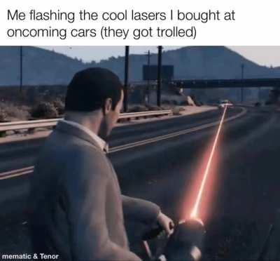 I’m gonna flash em at planes next