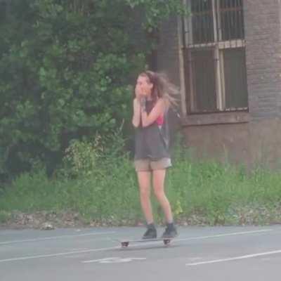 She was so happy she finally did it!