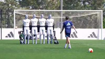 From today's training, we gotta let him take more free kicks.