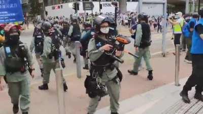 Hong Kong police randomly arrested this guy