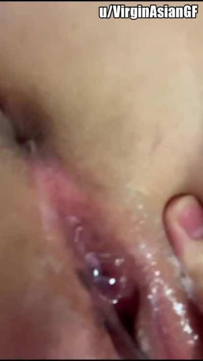My pussy is so tight and wet it can blow a bubble...how will you pop it?