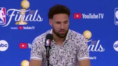 Klay on the Boston crowd: “We’ve played in front of rude people before, dropping F bombs with children in the crowd. Real classy, good job Boston.”