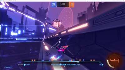 Got this insane redirect into goal.