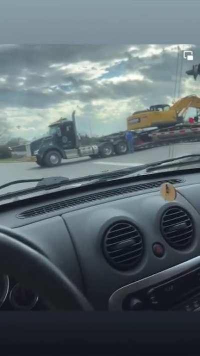 Not sure if she reversed to save herself or capture it better