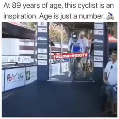 WCGW 89 y/o cyclist