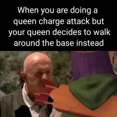 Certified queen moment besides attacking walls