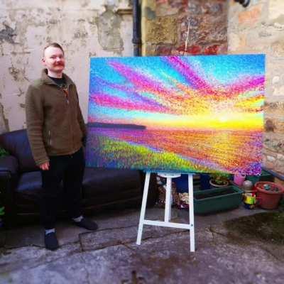 When you trip at your mate's house and he's a painter