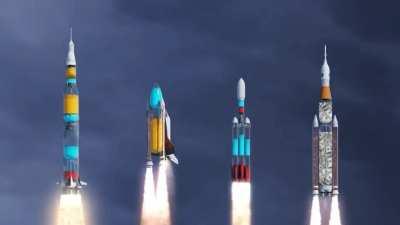 Transparent Rockets but with the SLS fixed