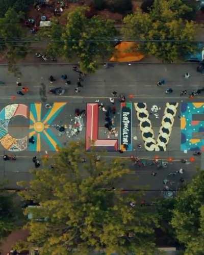 Black Lives Matter mural in CHAZ