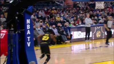 [Highlight] Nassir gets the rebound, takes off up the floor, and finishes strongly through the contact