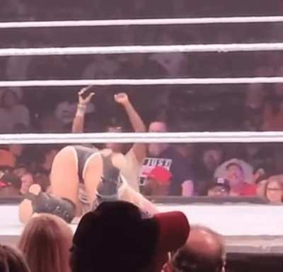 Liv spanked with a chair, love the little react