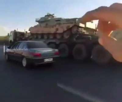 South Azerbaijanis mocking Iranian military in Tabriz.