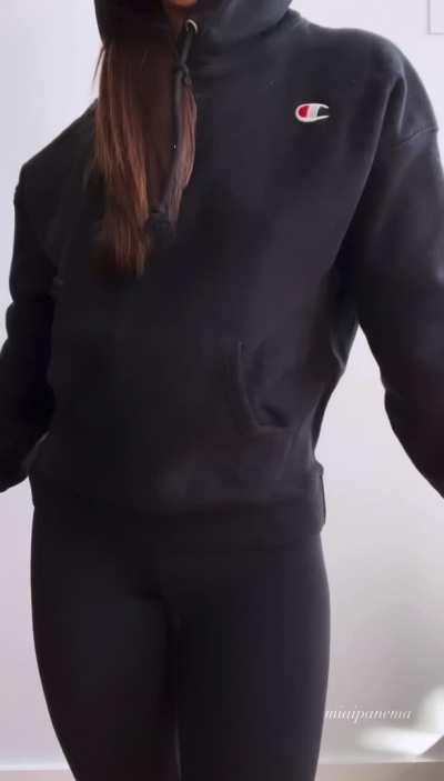 Sweaters keep me warm but so does your cum...