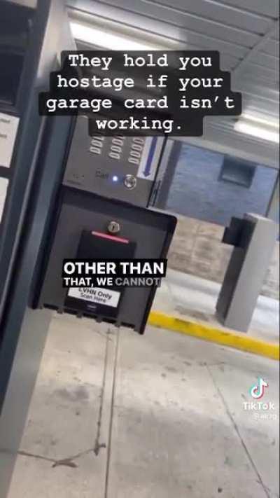 Man gets held hostage by parking garage