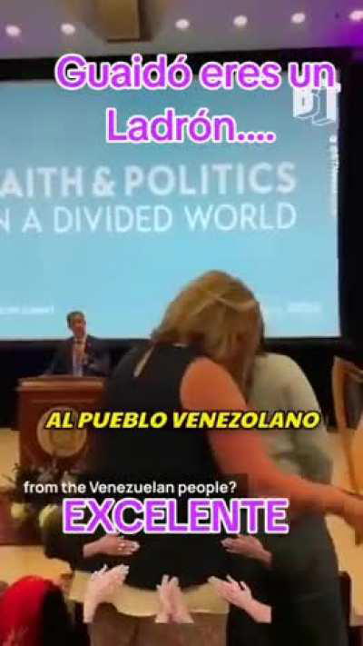 Estudiante le grita a Juan Guaido ladrón y traidor en Oregón 