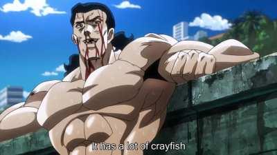 I started rewatching Stardust Crusaders and I hadn't noticed this during Yellow Temperance fight until today...