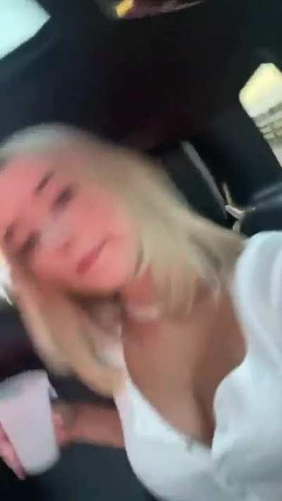 cleavage and face get me