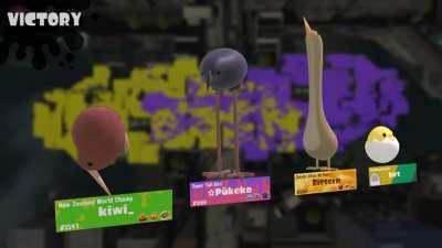 I recreated Splatoon 3's victory screen with birds